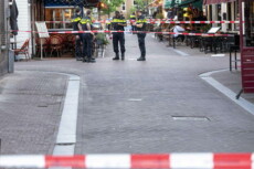 La strada dell'attentato contro il giornalista De Vrie in Lange Leidsedwarsstraat ad Amsterdam.