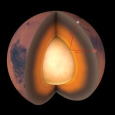 Rappresentazione grafica della struttura interna di Marte (fonte: Chris Bickel/Science)