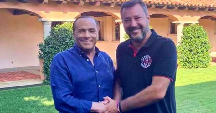Silvio Berlusconi e Matteo Salvini in una recente foto d'archivio.