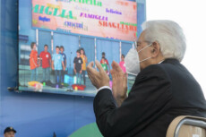 Il Presidente della Repubblica Sergio Mattarella durante la cerimonia di inaugurazione dell’anno scolastico 2021/2022