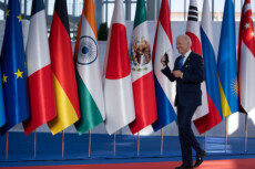 il Presidente degli Stati Uniti d'America, Joseph Biden Jr., al Roma Convention Center La Nuvola in occasione della prima giornata dei lavori del G20 Rome Summit.