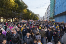 In una foto d'archivio la manifestazione dei No-Green pass a Trieste.