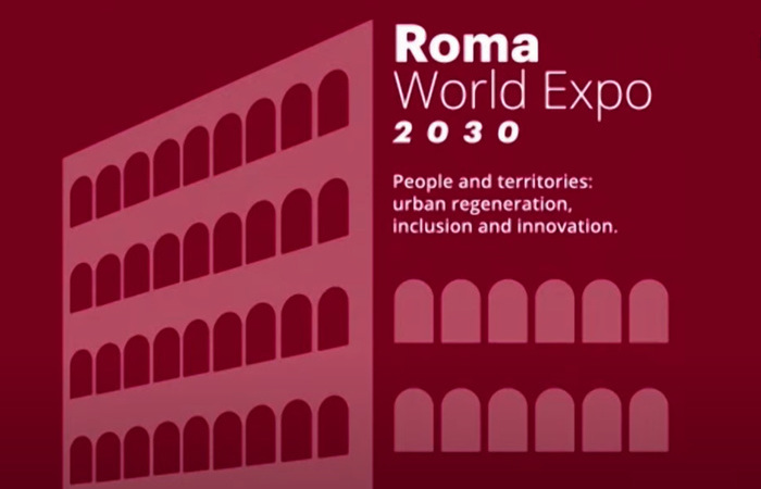 Logo della candidatura di Roma a Expo 2030.