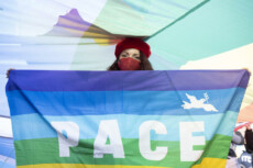A Roma manifestazione per la pace tra Russia e Ucraina.