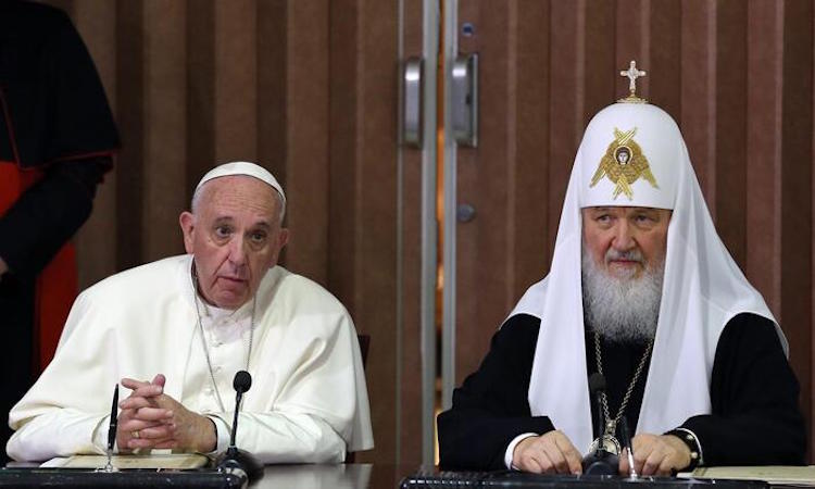 Papa Francesco e il Patriarca Kirill a Cuba inn una foto del 2016