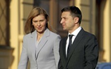 Il presidente ucraino Volodymyr Zelensky con la moglie Olena Zelenska, in una foto d'archivio