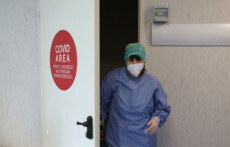 Un'immagine del reparto di terapia intensiva all'ospedale Poliambulanza di Brescia, reparto Covid,