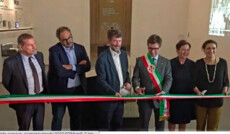 Il ministro della Cultura Dario Franceschini inaugura il museo della lingua italiana Mundi a Firenze.