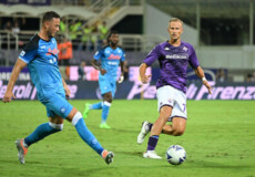Un'azione di gioco in Napoli-Fiorentina finita 0-0. (ANSA)
