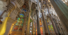 Particolare dell'interno della Sagrada Familia. (Barcellona)