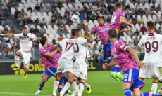 Un'azione di gioco della partita Juventus-Salernitana finita 2-2 tra le polemiche