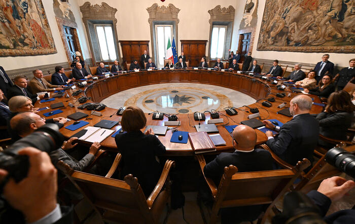 Primo Consiglio dei Ministri presieduto dalla premier Giorgia Meloni a Palazzo Chigi.