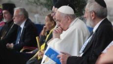 Papa Francesco all'incontro "Il grido per la pace" promosso dalla Comunità di Sant'Egidio.