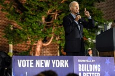 Il Presidente Joe Biden in campagna elettorale a New York.