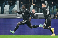 La corsa di gioia di Moise Kean dopo il suo gol del 2-0 della Juventus sulla Lazio