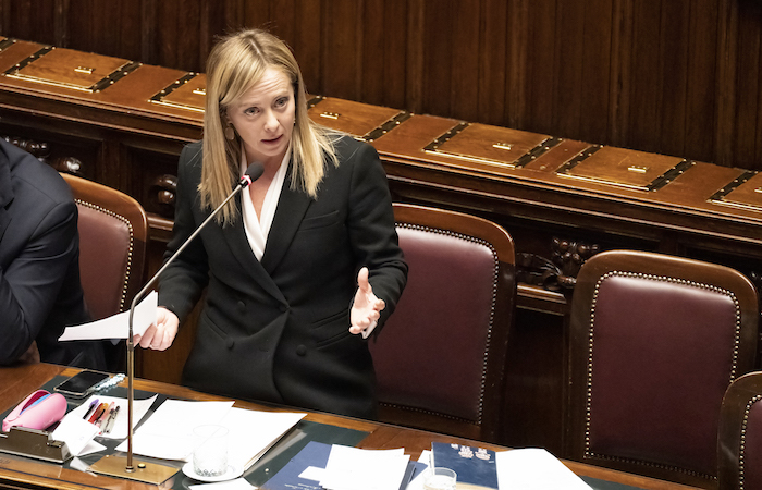 Camera dei Deputati, 13/12/2022 - Il Presidente del Consiglio, Giorgia Meloni, durante l'intervento di replica.