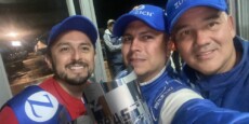 Gli italo-venezuelani Danny Gianfrasceso e Iván Troisi con il colombiano Jaime Landínez.