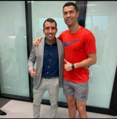David Márquez con Cristiano Ronaldo