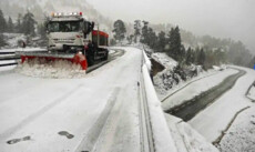 Tempesta di neve in Spagna