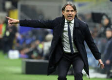 L'allenatore dell'Inter Simone Inzaghi, violenta reazione al gol della Juventus.