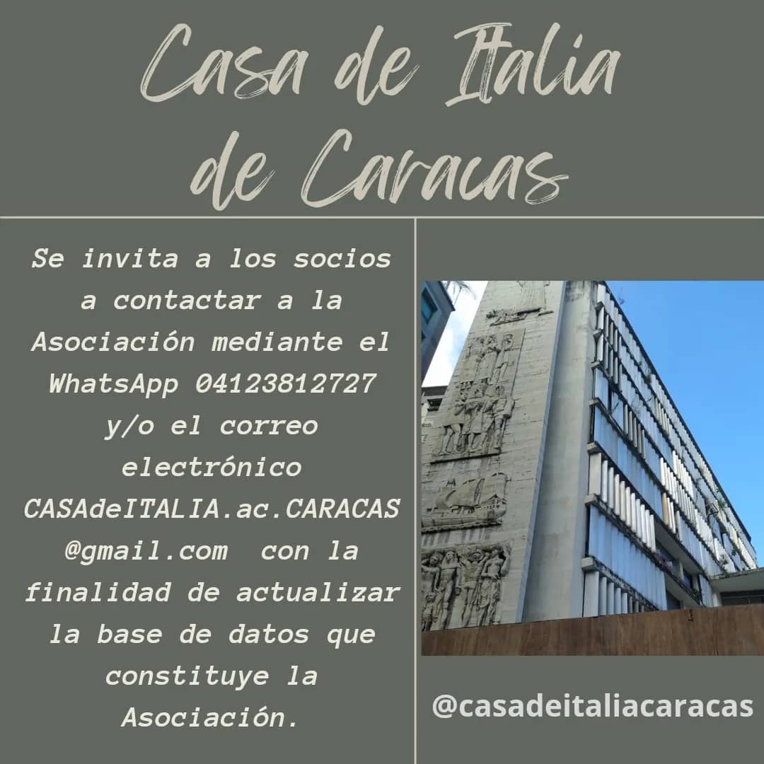 Pubblicità Casa d'Italia Caracas 2024